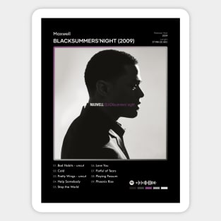 Maxwell - BLACKsummers'night (2009) Tracklist Album Sticker